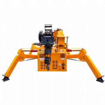 Rubber crawler spider crane for small space use