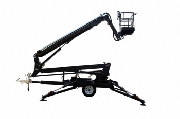 50ft Towable Boom Lift Hydraulic-Driven for Outdoor Maintenance CE