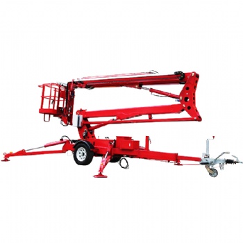 Electric-Diesel Hybrid 65ft-72ft Towable Boom Lift Articulating for Rough Terrain 
