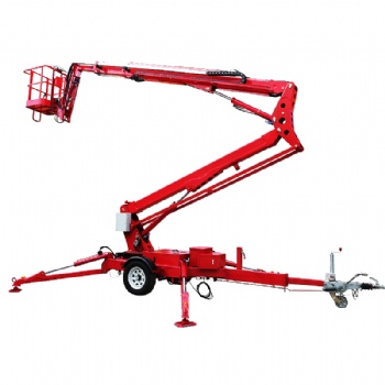 Electric-Diesel Hybrid 65ft-72ft Towable Boom Lift Articulating for Rough Terrain 