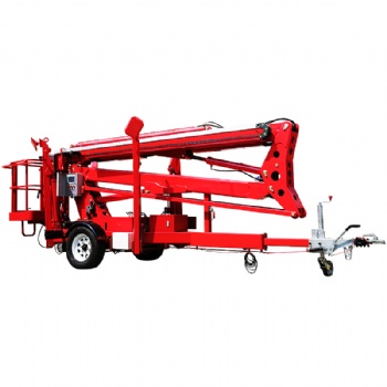 Electric-Diesel Hybrid 65ft-72ft Towable Boom Lift Articulating for Rough Terrain 