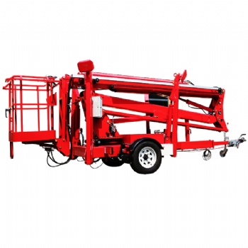 Electric-Diesel Hybrid 65ft-72ft Towable Boom Lift Articulating for Rough Terrain 