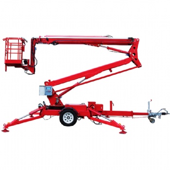High Efficiency 500kg 24m towable boom lift 360 Spin for Maintenance
