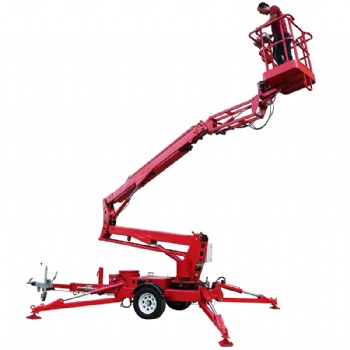 High Efficiency 500kg 24m towable boom lift 360 Spin for Maintenance
