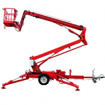 High Efficiency 500kg 24m towable boom lift 360 Spin for Maintenance